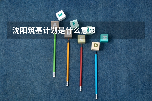 沈阳筑基计划是什么意思