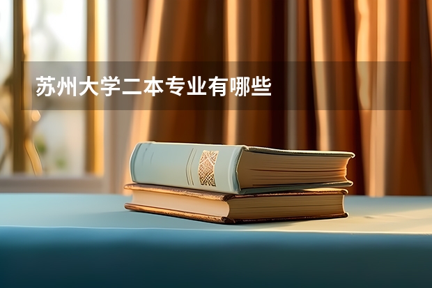 苏州大学二本专业有哪些