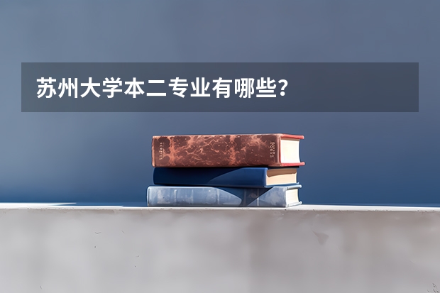 苏州大学本二专业有哪些？