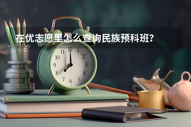 在优志愿里怎么查询民族预科班?