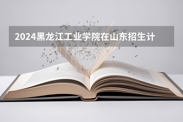 2024黑龙江工业学院在山东招生计划表