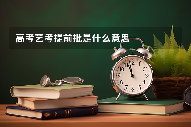 高考艺考提前批是什么意思