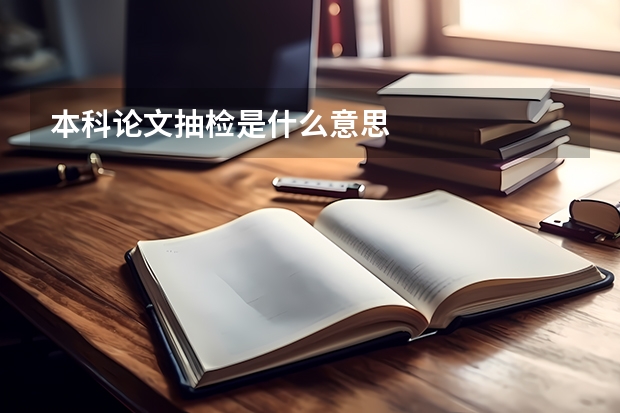 本科论文抽检是什么意思